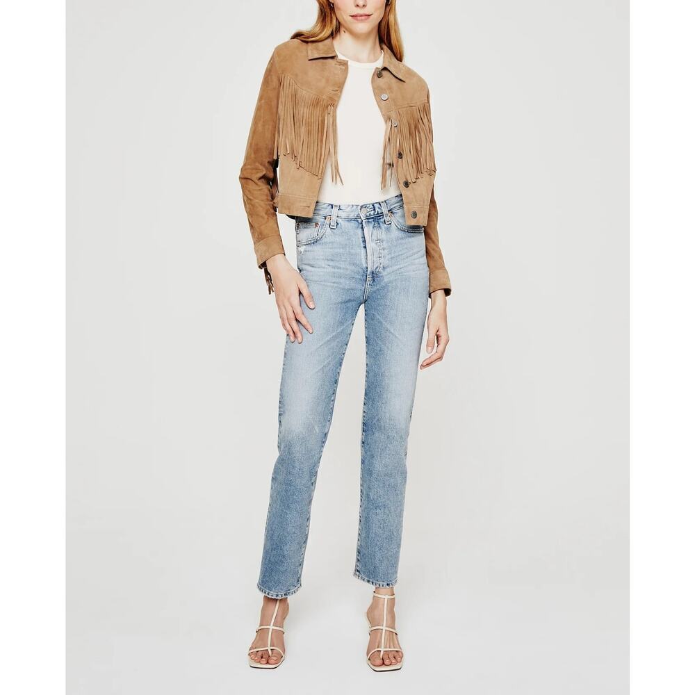 AG Adriano Goldschmeid Alexxis High Rise Vintage Straight Contour360 Jeans Sz 24